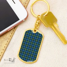 ScotsTee Shop Scottish Smith Ancient Clan Dog Tag Pendant Tartan Luxury Keychain - Personalized Engraving