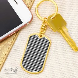ScotsTee Shop Scottish Shepherd Clan Dog Tag Pendant Tartan Luxury Keychain - Personalized Engraving