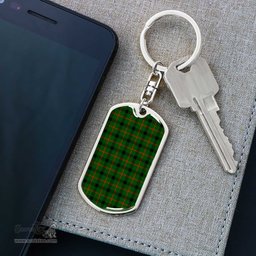 ScotsTee Shop Scottish Kincaid Modern Clan Dog Tag Pendant Tartan Luxury Keychain - Personalized Engraving