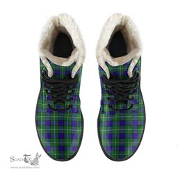 ScotsTee Shop Scottish Alexander Clan Faux Fur Tartan Leather Boots