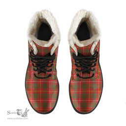 ScotsTee Shop Scottish Bruce Modern Clan Faux Fur Tartan Leather Boots