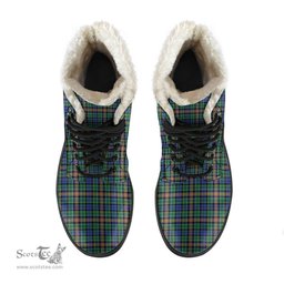 ScotsTee Shop Scottish Allison Clan Faux Fur Tartan Leather Boots