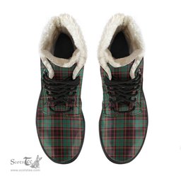 ScotsTee Shop Scottish Buchan Ancient Clan Faux Fur Tartan Leather Boots
