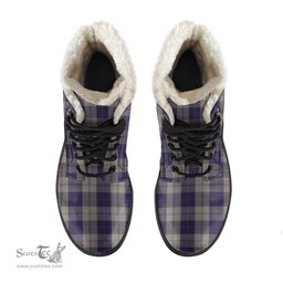 ScotsTee Shop Scottish Cunningham Dress Blue Dancers Clan Faux Fur Tartan Leather Boots