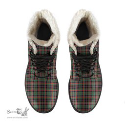ScotsTee Shop Scottish Cumming Hunting Ancient Clan Faux Fur Tartan Leather Boots