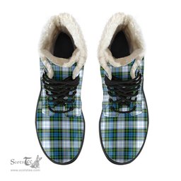 ScotsTee Shop Scottish CampDress Clan Crest Faux Fur Tartan Leather Boots