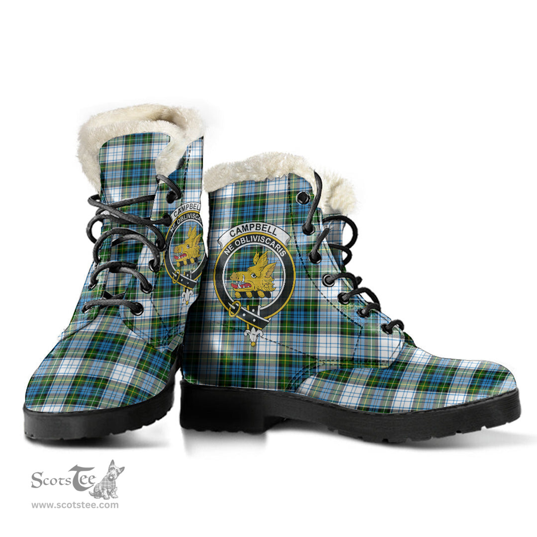 ScotsTee Shop Scottish CampDress Clan Crest Faux Fur Tartan Leather Boots