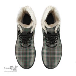 ScotsTee Shop Scottish Craig Ancient Clan Faux Fur Tartan Leather Boots