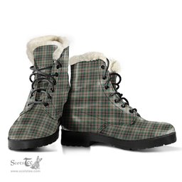 ScotsTee Shop Scottish Craig Ancient Clan Faux Fur Tartan Leather Boots