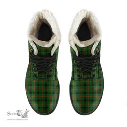 ScotsTee Shop Scottish Kincaid Modern Clan Faux Fur Tartan Leather Boots