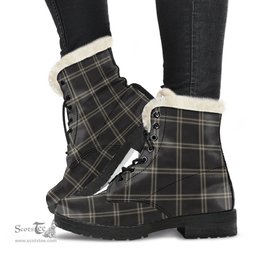 ScotsTee Shop Scottish Eternity Clan Faux Fur Tartan Leather Boots