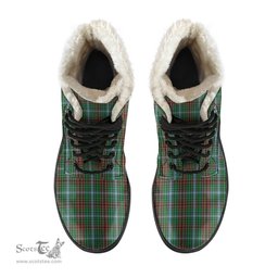 ScotsTee Shop Scottish Gayre Clan Crest Faux Fur Tartan Leather Boots