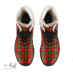 ScotsTee Shop Scottish Lennox Modern Clan Faux Fur Tartan Leather Boots