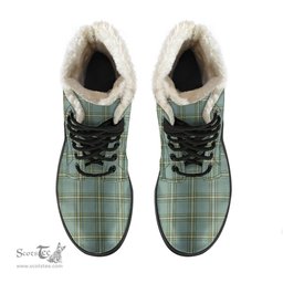ScotsTee Shop Scottish Kelly Dress Clan Faux Fur Tartan Leather Boots