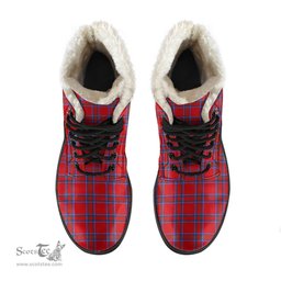 ScotsTee Shop Scottish Inverness District Clan Faux Fur Tartan Leather Boots