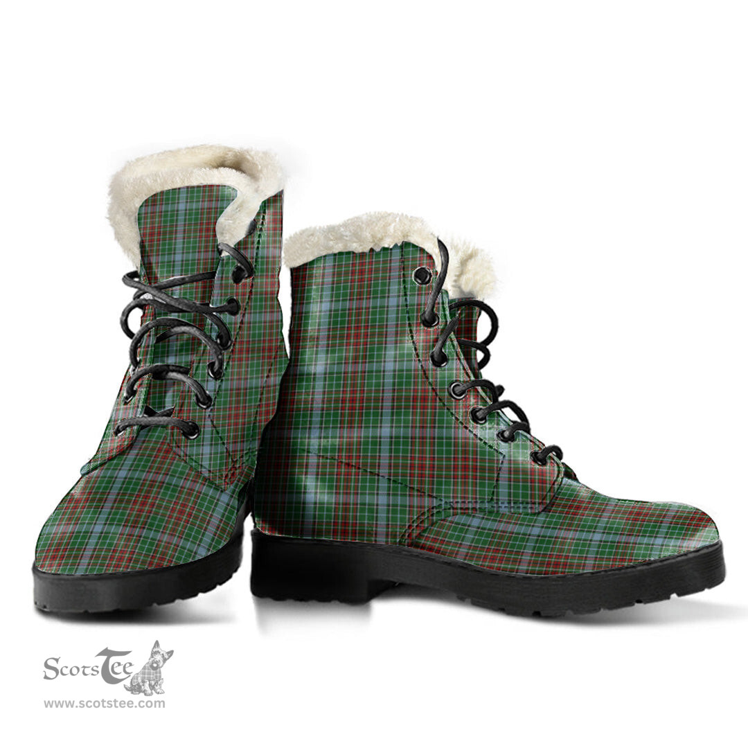 ScotsTee Shop Scottish Gayre Clan Faux Fur Tartan Leather Boots
