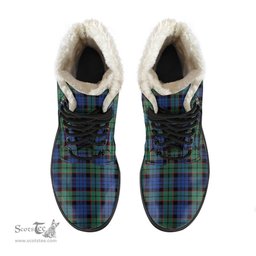 ScotsTee Shop Scottish Fletcher Ancient Clan Faux Fur Tartan Leather Boots