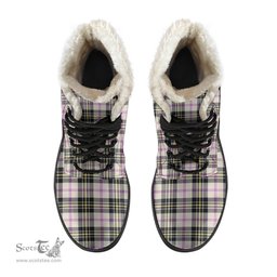 ScotsTee Shop Scottish MacPherson Dress Ancient Clan Crest Faux Fur Tartan Leather Boots