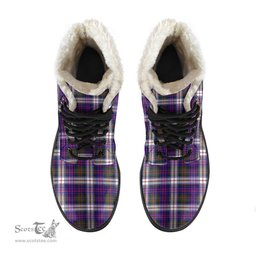 ScotsTee Shop Scottish MacDonald Dress Modern Clan Faux Fur Tartan Leather Boots