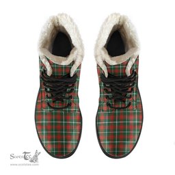 ScotsTee Shop Scottish Prince of Wales Clan Faux Fur Tartan Leather Boots