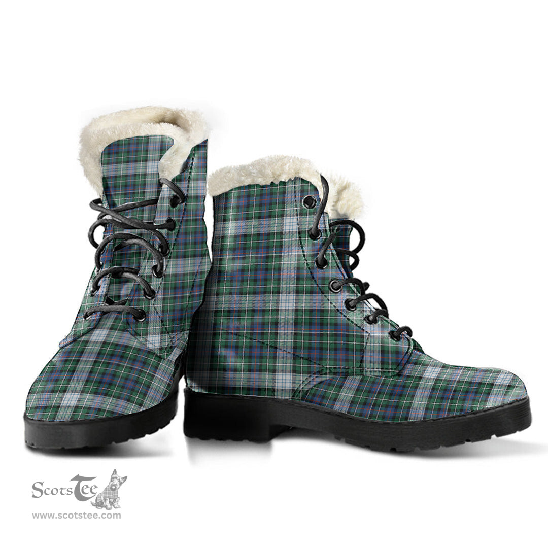 ScotsTee Shop Scottish MacKenzie Dress Ancient Clan Faux Fur Tartan Leather Boots