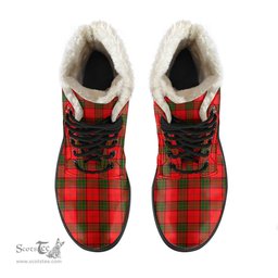 ScotsTee Shop Scottish Maxwell Modern Clan Faux Fur Tartan Leather Boots