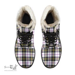 ScotsTee Shop Scottish MacPherson Dress Modern Clan Crest Faux Fur Tartan Leather Boots