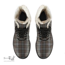 ScotsTee Shop Scottish Outlander Fraser Clan Faux Fur Tartan Leather Boots