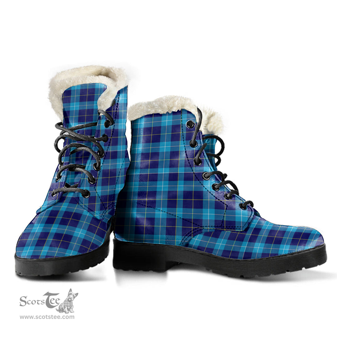 ScotsTee Shop Scottish MacSporran Ancient Clan Faux Fur Tartan Leather Boots
