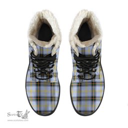 ScotsTee Shop Scottish of the Borders Clan Faux Fur Tartan Leather Boots