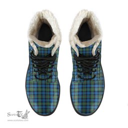 ScotsTee Shop Scottish Smith Ancient Clan Faux Fur Tartan Leather Boots