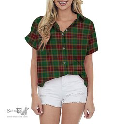 ScotsTee Shop Scottish Baxter Clan Tartan Women Casual Shirt - Classic