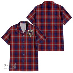 ScotsTee Shop Scottish Ainslie Clan Crest Tartan Women Casual Shirt - Classic