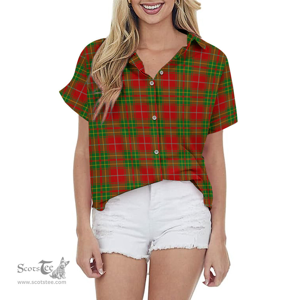 ScotsTee Shop Scottish Burnett Ancient Clan Tartan Women Casual Shirt - Classic