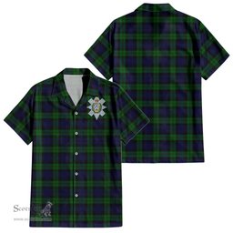 ScotsTee Shop Scottish Black Watch Clan Crest Tartan Women Casual Shirt - Classic