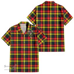 ScotsTee Shop Scottish Buchanan Modern Clan Crest Tartan Women Casual Shirt - Classic