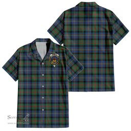 ScotsTee Shop Scottish Cameron of Erracht Ancient Clan Crest Tartan Women Casual Shirt - Classic