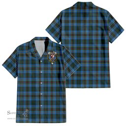 ScotsTee Shop Scottish Cockburn Modern Clan Crest Tartan Women Casual Shirt - Classic