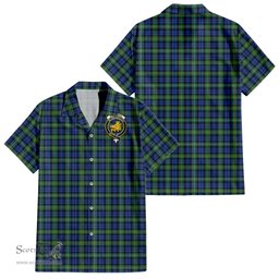 ScotsTee Shop Scottish Campbell Argyll Ancient Clan Crest Tartan Women Casual Shirt - Classic