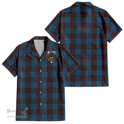 ScotsTee Shop Scottish Cameron Hunting Clan Crest Tartan Women Casual Shirt - Classic