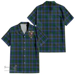 ScotsTee Shop Scottish Cockburn Ancient Clan Crest Tartan Women Casual Shirt - Classic