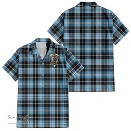 ScotsTee Shop Scottish Clark Ancient Clan Crest Tartan Women Casual Shirt - Classic