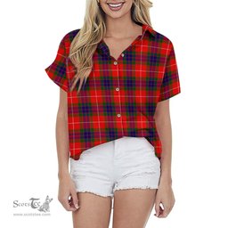 ScotsTee Shop Scottish Fraser Modern Clan Tartan Women Casual Shirt - Classic