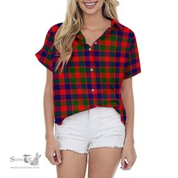 ScotsTee Shop Scottish Gow of Skeoch Clan Tartan Women Casual Shirt - Classic