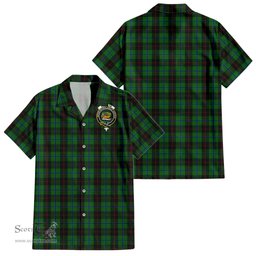 ScotsTee Shop Scottish Douglas Black Clan Crest Tartan Women Casual Shirt - Classic