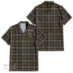 ScotsTee Shop Scottish Graham of Menteith Weathered Clan Crest Tartan Women Casual Shirt - Classic