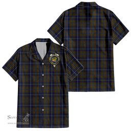 ScotsTee Shop Scottish Douglas Brown Clan Crest Tartan Women Casual Shirt - Classic