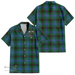 ScotsTee Shop Scottish Davidson Ancient Clan Crest Tartan Women Casual Shirt - Classic