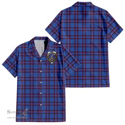 ScotsTee Shop Scottish Elliot Modern Clan Crest Tartan Women Casual Shirt - Classic