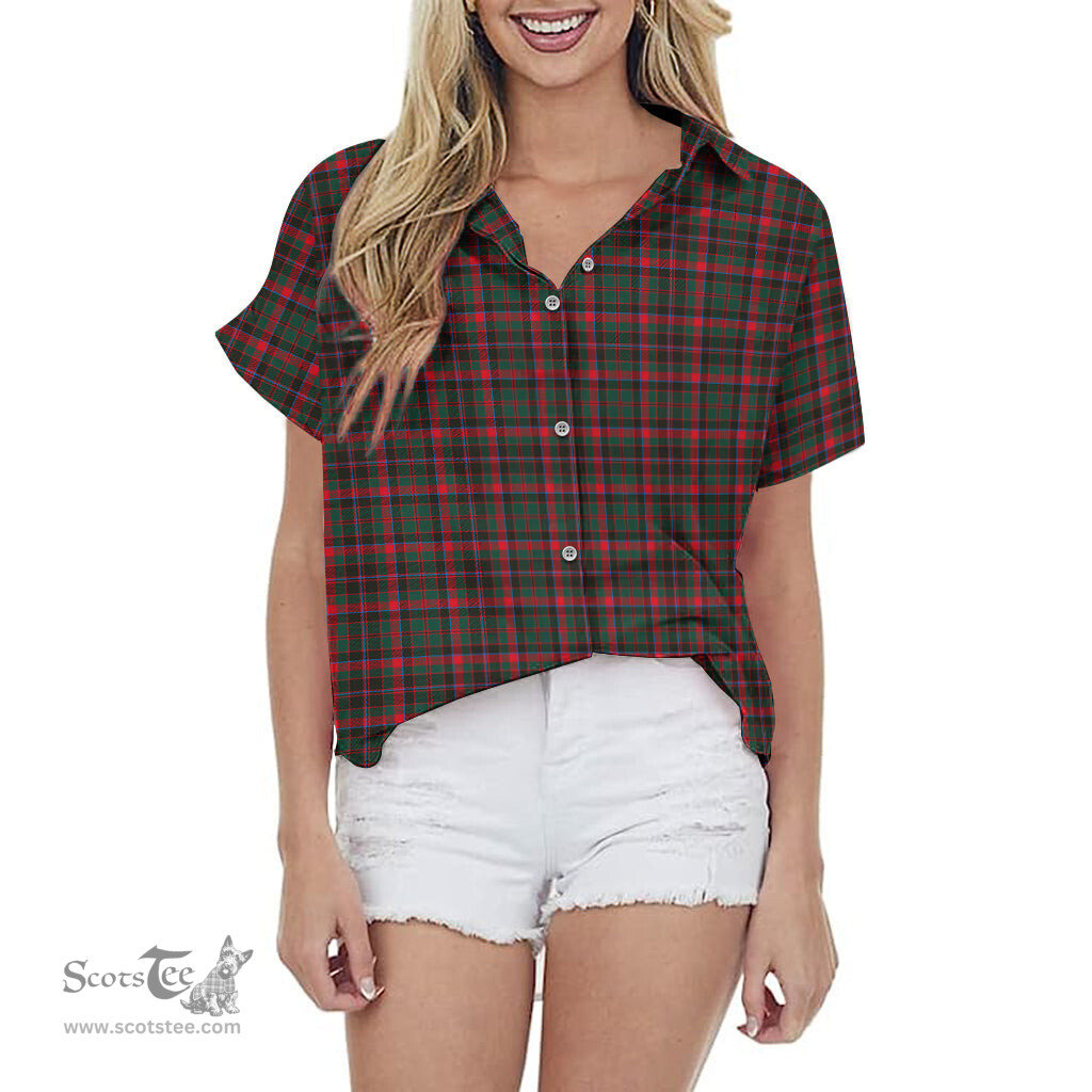 ScotsTee Shop Scottish Cumming Hunting Modern Clan Tartan Women Casual Shirt - Classic